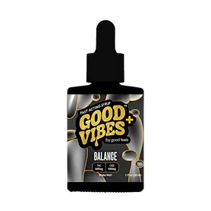 Good Vibes+ Balance | THC:CBD Unflavored Syrup | 500mg | Good Feels Syrup thc cbd unflavored syrup